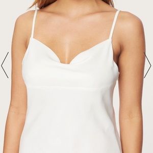 Bebe drape neck tank top